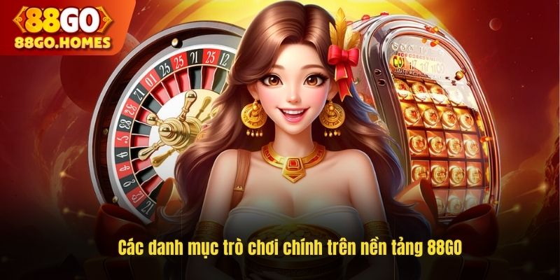 Các danh mục trò chơi chính trên nền tảng 88GO